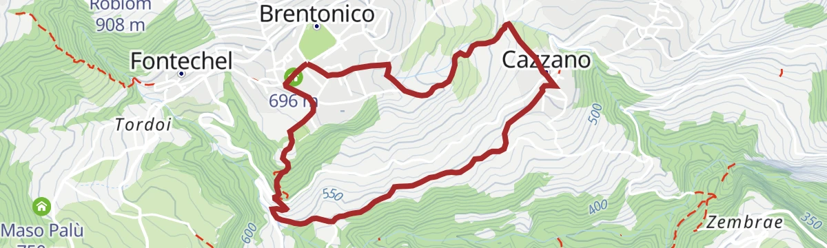 Route map: Brentonico - Cazzano ring